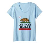 Womens Don’t Poke The Bear California Pride V-Neck T-Shirt