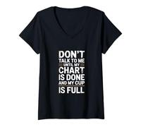 Womens Don’t Talk to Me Until My Chart is Done Pumpkin Spice Nurse V-Neck T-Shirt