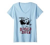 Women's Donald Duck Trouble Maker V-Neck T-Shirt