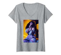 Womens Donna Summer Queen of Disco by Michael Grecco V-Neck T-Shirt