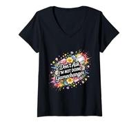 Women's Don't Ask I'm Not Doing Gamechanger Baseball Puns |- V-Neck T-Shirt