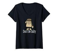 Womens Don't Be Salty - Salt Shaker V-Neck T-Shirt