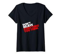Women's Don't Believe Everything You Think, Meditation V-Neck T-Shirt