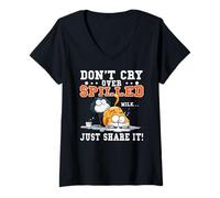 Womens Don't cry over spilled milk just share it V-Neck T-Shirt