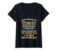 Womens Don't Ever Piss Off A Short Girl! They're are The Best V-Neck T-Shirt