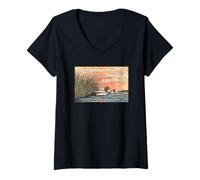 Womens Dont Follow The Herd - Rebellious Duck Sunset Design V-Neck T-Shirt