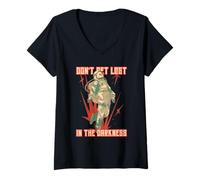 Womens Don't Get Lost in The Darkness (Hope Statement) V-Neck T-Shirt
