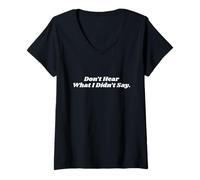 Womens Don't Hear What I Didn't Say Autism Love the Spectrum V-Neck T-Shirt
