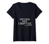 Womens Don't Hear What I Didn't Say | be kind autism awareness V-Neck T-Shirt