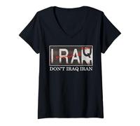 Womens Don't Iraq Iran anti War in the middle east anti war Peace V-Neck T-Shirt