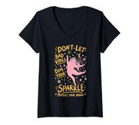 Women's Don't Let Bad Vibes Dim Your Sparkle Protect Your Magic V-Neck T-Shirt