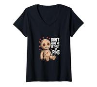 Womens Don't Make Me Get Out My Pins V-Neck T-Shirt