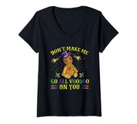 Womens Don't Make Me Go All VooDoo On You V-Neck T-Shirt