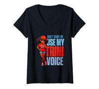 Womens Dont Make Me Use My Trini Voice V-Neck T-Shirt