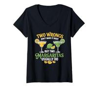 Womens Don't Make Right Cinco De Mayo Summer Pub Bar Margarita V-Neck T-Shirt