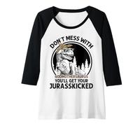 Womens Dont Mess With Godmothersaurus Youll Get Jurasskicked Mamasa Raglan Baseball Tee