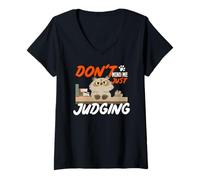 Womens Don't mind me just judging V-Neck T-Shirt