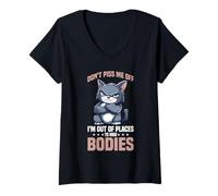 Womens Don't Piss Me Off I'm Out Of Places To Hide Bodies V-Neck T-Shirt
