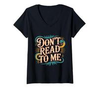 Womens Don't Read to Me Antisocial Lazy Anti-Book |- V-Neck T-Shirt