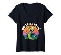 Womens Don't Read to Me Antisocial Lazy Anti-Book - V-Neck T-Shirt