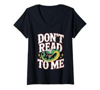 Women's Don't Read to Me Antisocial Lazy Anti-Book |- V-Neck T-Shirt