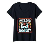 Womens Don't Skip The Arm Day Gym Strength Bodybuilder |----- V-Neck T-Shirt