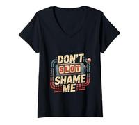 Womens Don't Slot Shame Me Casino Slot Machine Win - V-Neck T-Shirt