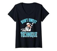 Womens Don't Sweat The Technique Rap Lyric Mastery V-Neck T-Shirt