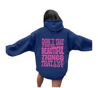 Women's Don'T Take These Beautiful Things That I'Ve Got Hoodies Y2K Workou Letter Casual with Hood Outfits Western Fall Trendy Graphic Tops with Designs Hooded Comfort Backwoods Cute Blue