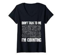 Women's Don't Talk to Me I'm Counting Calculus Mathematics Teachers V-Neck T-Shirt