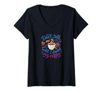 Women's Don't Talk to me Until I Finish My Coffee Funny Coffee V-Neck T-Shirt