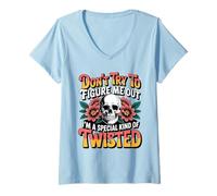 Womens Don't Try to Figure me Out I'm a Special Kind of Twisted V-Neck T-Shirt