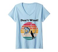 Womens Don't Wind, Funny Fishing V-Neck T-Shirt