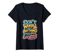 Women's Don't Worry About Anything Pray About Everything Phil 4:6 V-Neck T-Shirt