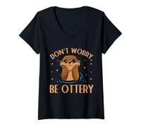 Women's Dont Worry Be Ottery V-Neck T-Shirt