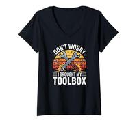 Womens Dont Worry I Brought My Toolbox Mechanic Tools V-Neck T-Shirt