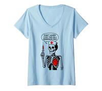 Womens Dont Worry i did This on a Mannequin Once Nurse Student Girl V-Neck T-Shirt
