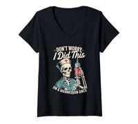 Women's Don't Worry I Did This On A Mannequin Once Nurse V-Neck T-Shirt