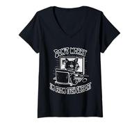 Women's Don't Worry I'm from Tech Support Cat V-Neck T-Shirt