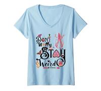 Women's Don't Worry Stay Weird V-Neck T-Shirt
