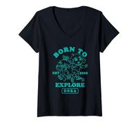 Womens Dora The Explorer Born to Explore Since 2000 V-Neck T-Shirt
