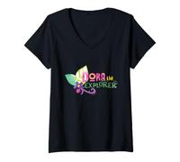 Women's Dora The Explorer Floral Lettering V-Neck T-Shirt