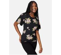 Women's Dorothy Perkins Womens/Ladies Crew Neck Flutter Top - Black