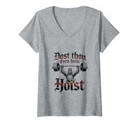 Women's Dost Thou Even Hoise Funny Knight Gym Design V-Neck T-Shirt
