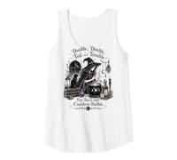 Women's Double Double Toil and Trouble Fire Burn Cauldron Bubble Tank Top