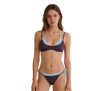 Women's Double Layer Bikini Sets Sexy Dots Triangle Two Piece Swimsuit Y2k Bathing Suit Teens Swimwear, Chocolate, Large
