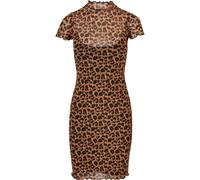 Urban Classics Mesh Double Layer Short Sleeve Dress Brown 3XL Woman