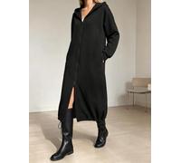 Women's Double-Opening Zip Up Hoodies Oversized Long Tunic Sweatshirts Casual 2026 Fall Winter Hoodie Jacket Coat