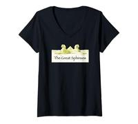 Women's Double The Mystery Now A Second Shinx Discovered in Egypt V-Neck T-Shirt