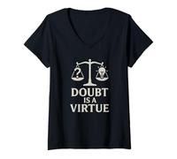 Womens Doubt is a Virtue - Philosophy and Reason V-Neck T-Shirt